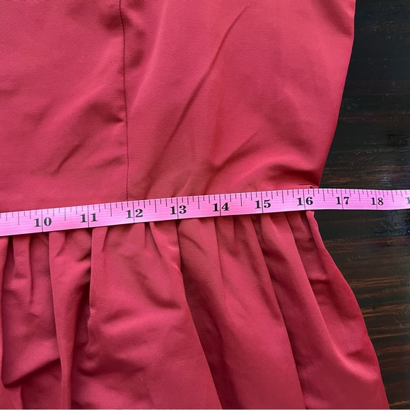 ‘S MaxMara Red Crew Neck Knee Length Party Dress.  Size 10 - Picture 10 of 15